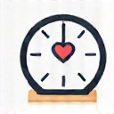 Icona di bilancia con cuore, simbolo di gestione sana del peso